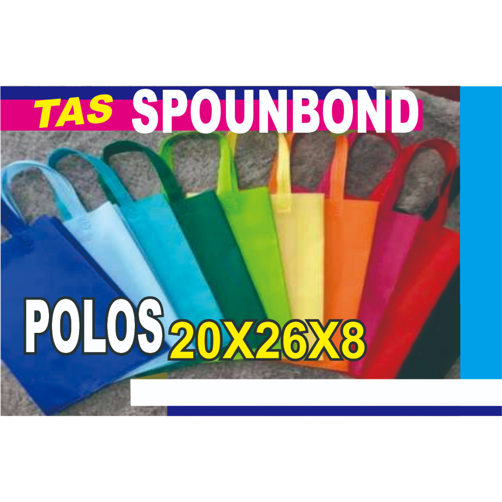 

Tas Spounbond 20x26, tas spounbond polos, tas sablon, tas coustom, godybag polos, grosir tas spounbond