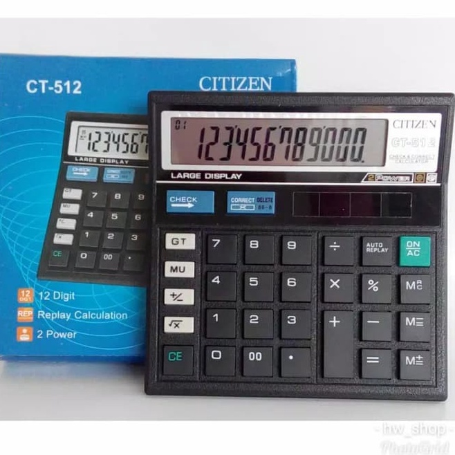 

[KODE PRODUK W7EMW6050] Kalkulator Calculator Citizen CT-512 12Digit