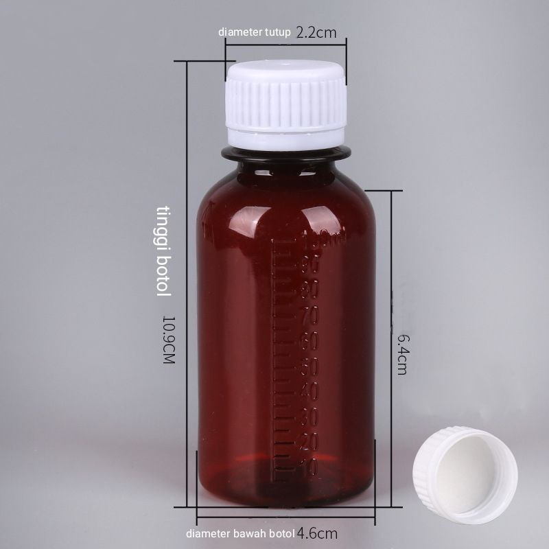 Botol Kapsul 100ml Botol 100ml botol 100ml coklat botol plastik 100ml botol bening 100ml