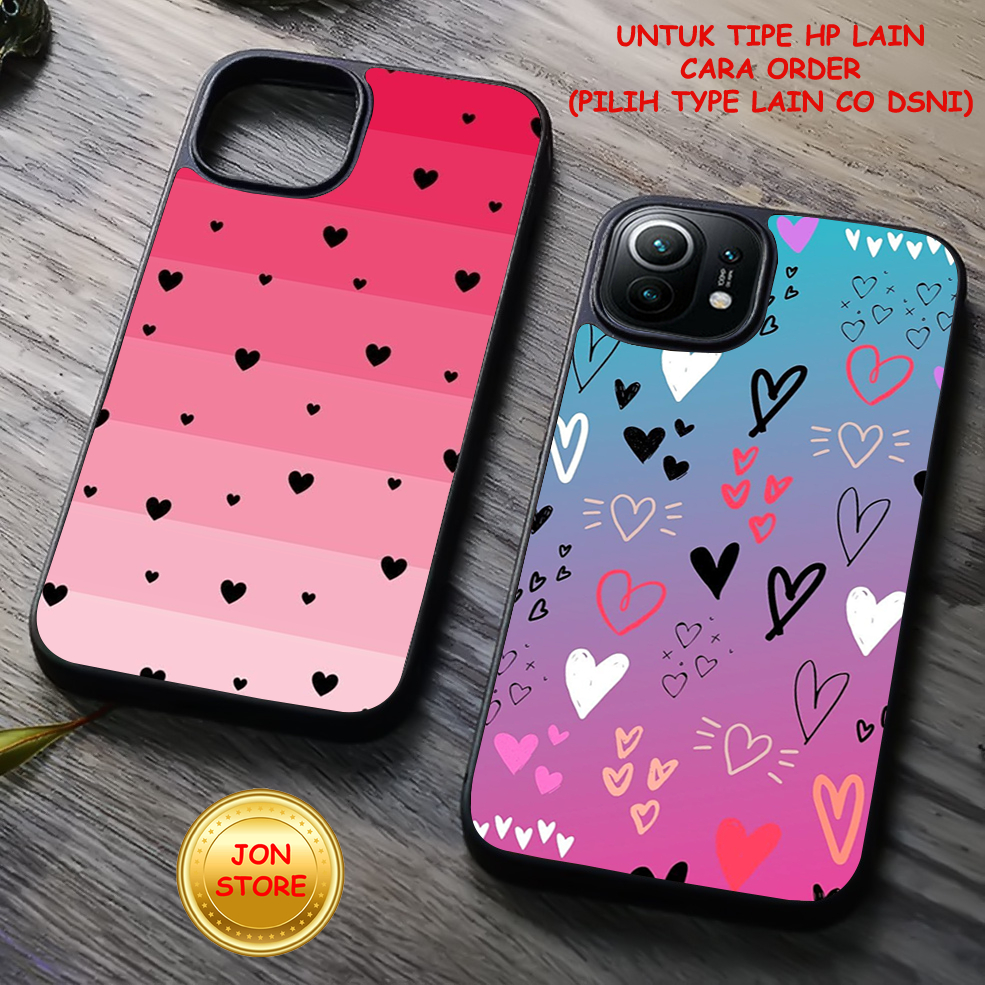 JON-STORE ( FF 7 ) Casing/Case Sofcase Hardcase Glossy/kilau Motif  Bunga Love cute Unik Untuk Samsu