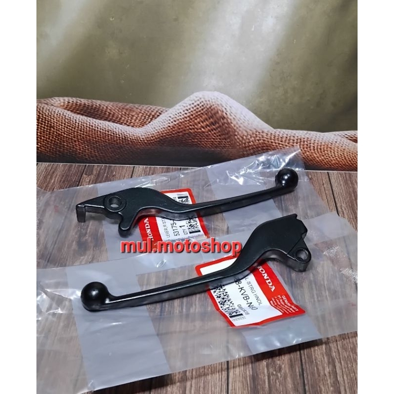 handle rem hendel satu set kiri kanan (hitam) motor matic honda vario karbu /beat karbu hendel rem