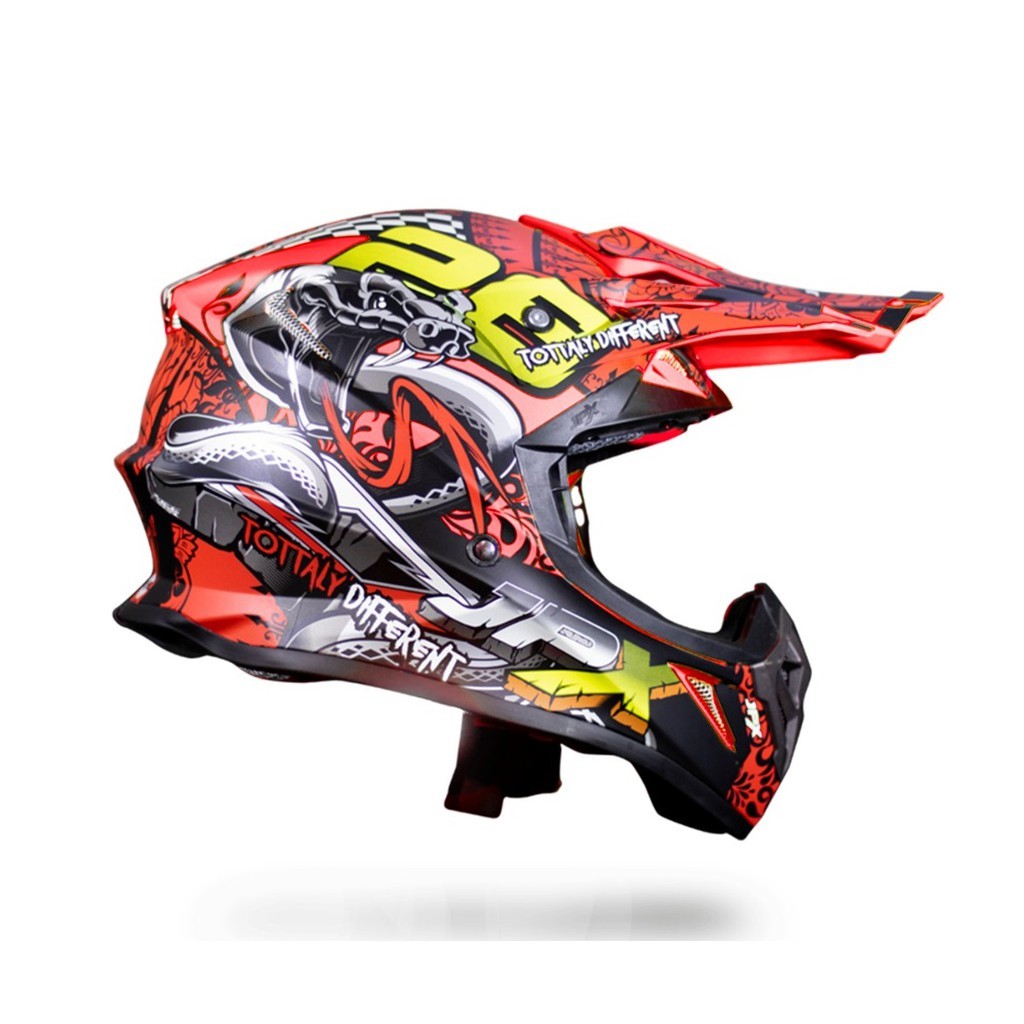 HELM JPX Cross Full Face X16 Snake FLUO RED