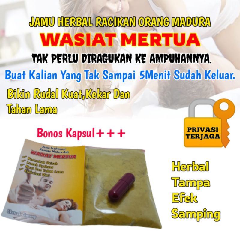 Jamu Kuat Pria Tahan Lama Stamina Dewasa Ramuan Madura Harga Eceran 8gr