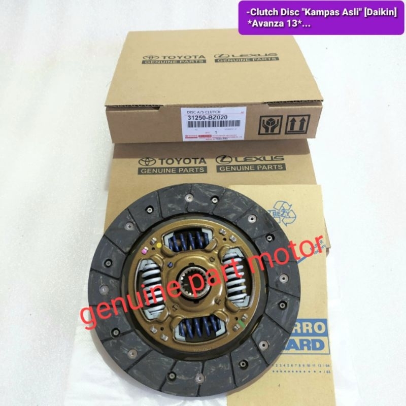 CLUTCH DISC/KAMPAS KOPLING AVANZA 1.3 ASLI DAIKIN(31250-BZ020)