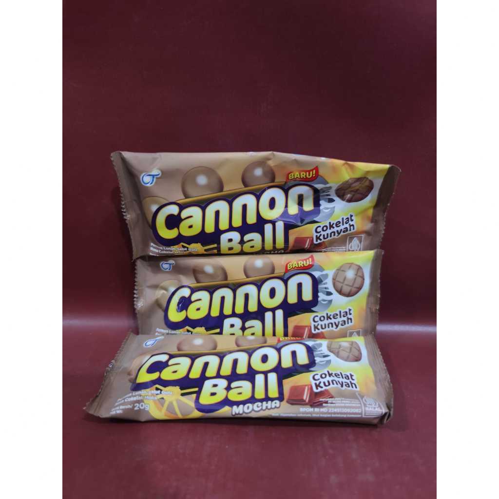 

Cannon Ball Coklat Kunyah Rasa Mocha 20g - Cokelat Butir Kunyah Cannon Ball Rasa Mocha