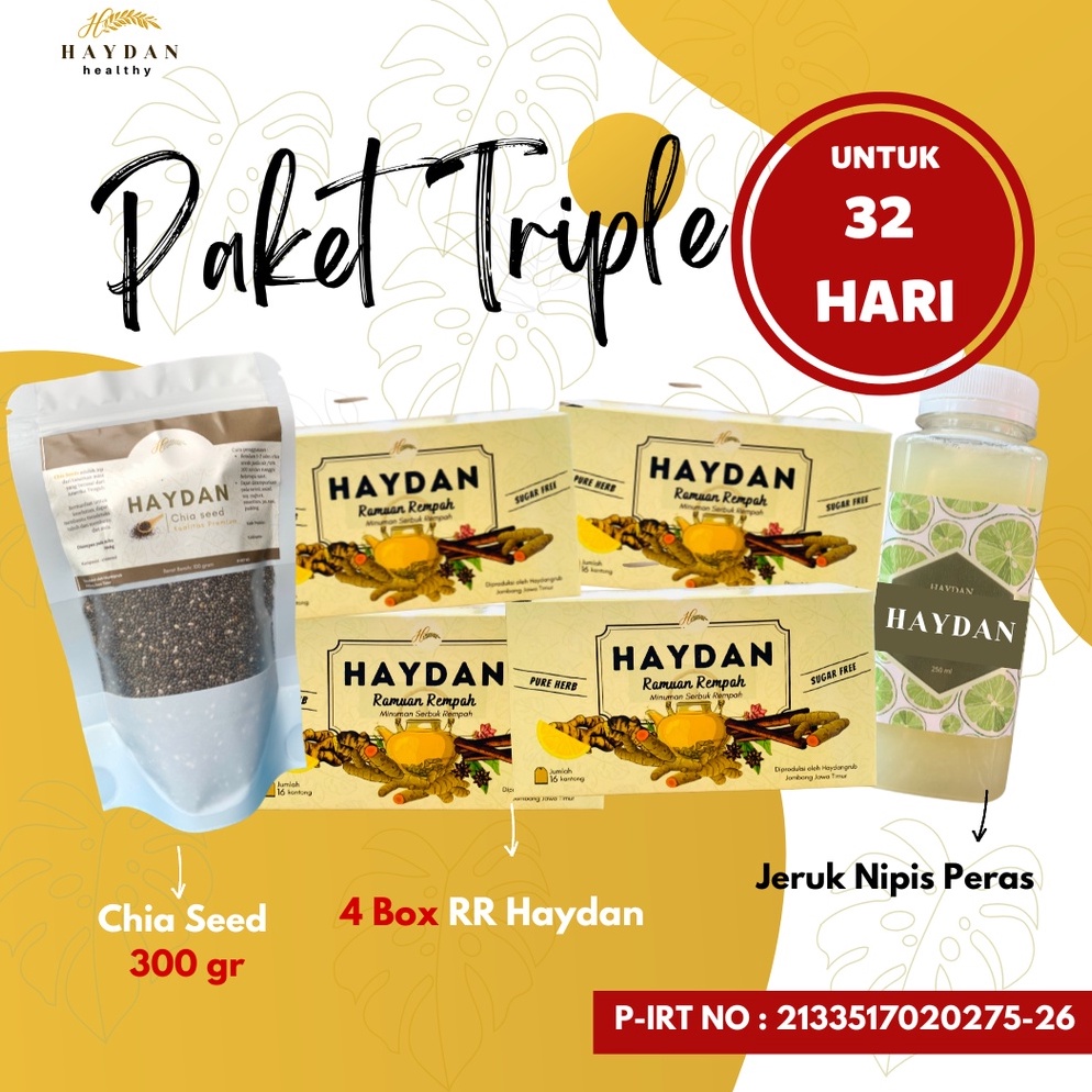 

[Produk 0V63] Paket Triple 32 HARI I Paket Triple 1 Bulan Ready