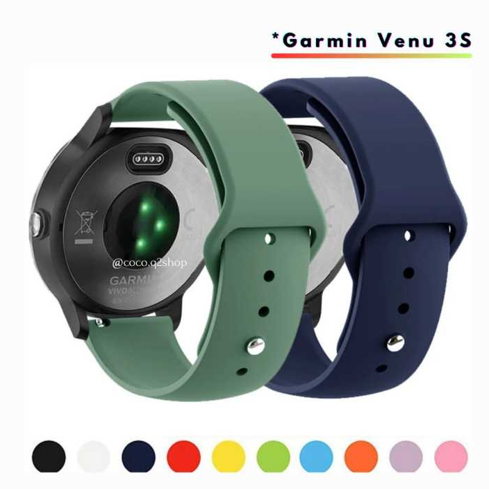 TALI JAM TANGAN STRAP GARMIN VENU 3S WATCH 18MM - STYLIS APPLE RUBBER 18MM SMARTWATCH