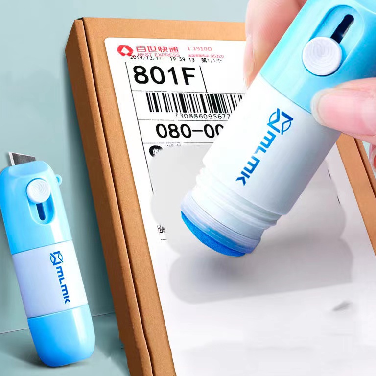 

Re4dy sto0ck 99KHOME Box Opener Roller Stamp Cutter / Pembuka dan Penghapus Resi Paket H348 Stock Terupdate