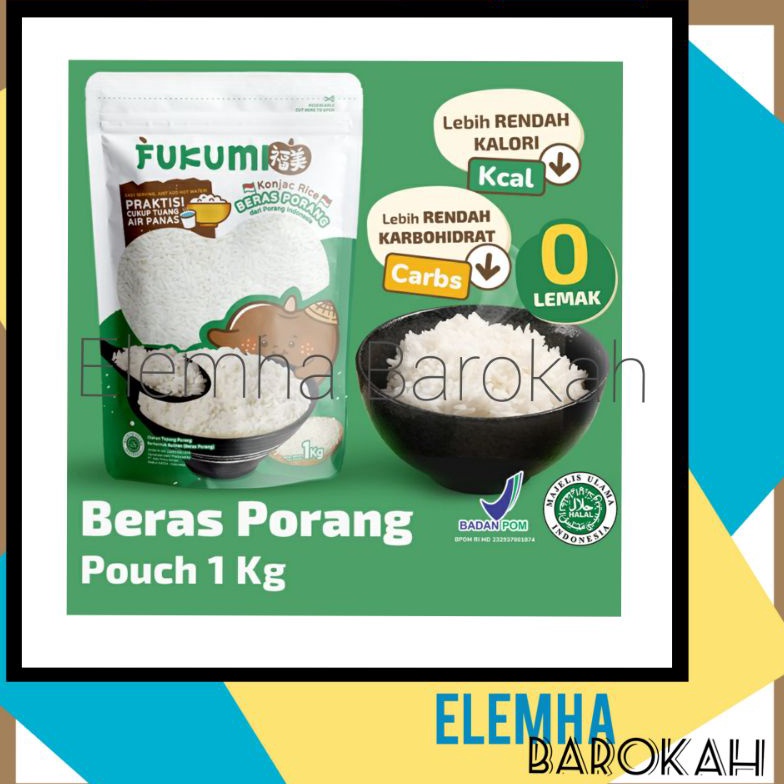 

RDTGR Fukumi Pouch Beras Porang Beras Shirataki 1kg 1 kg Konjac Rice (Grosir 5kg 5 kg / Dus 12kg 12 kg) rgbet