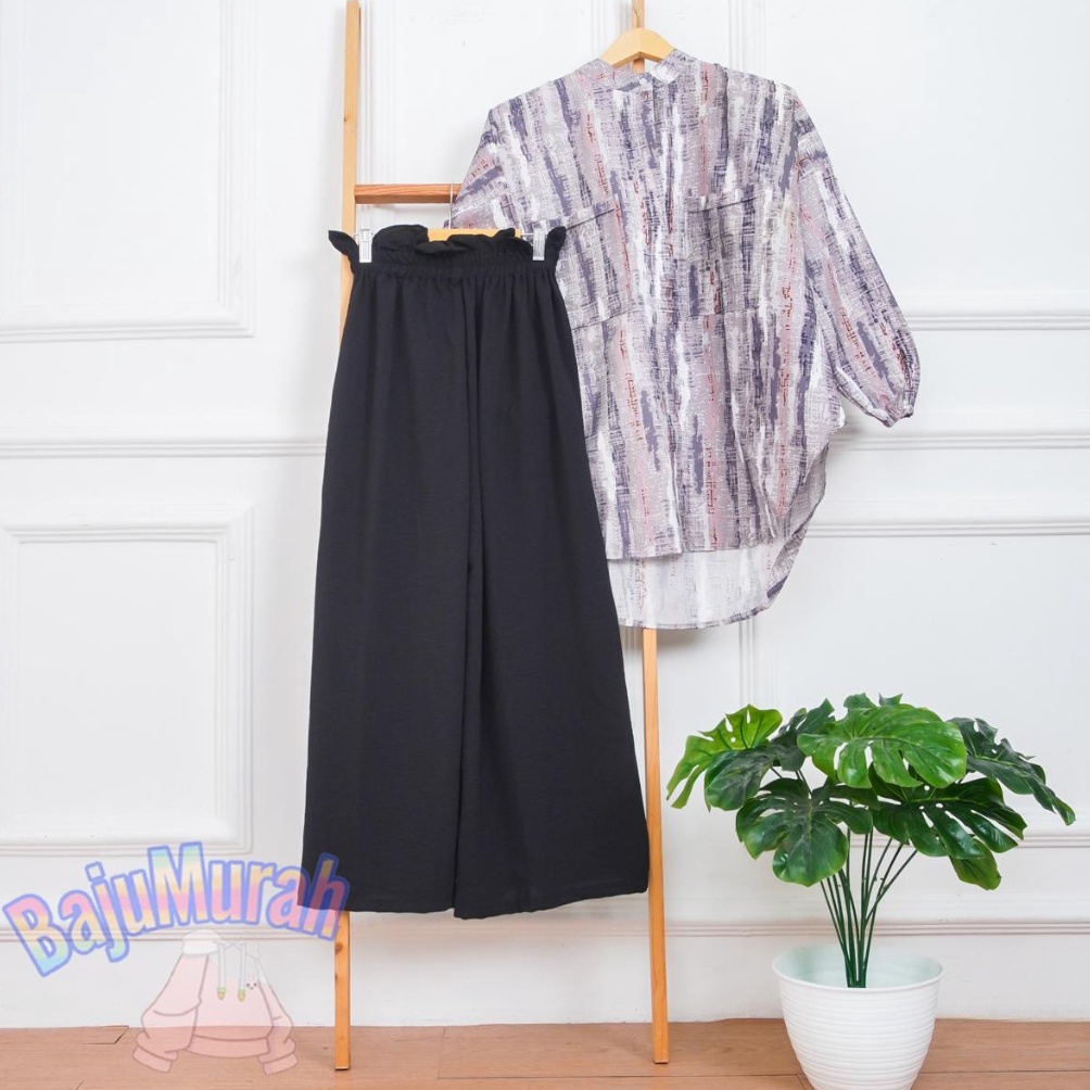 Gr0sir NAJWA - ONE SET WANITA TIARA TUNIK CELANA CRINGKLE For sale