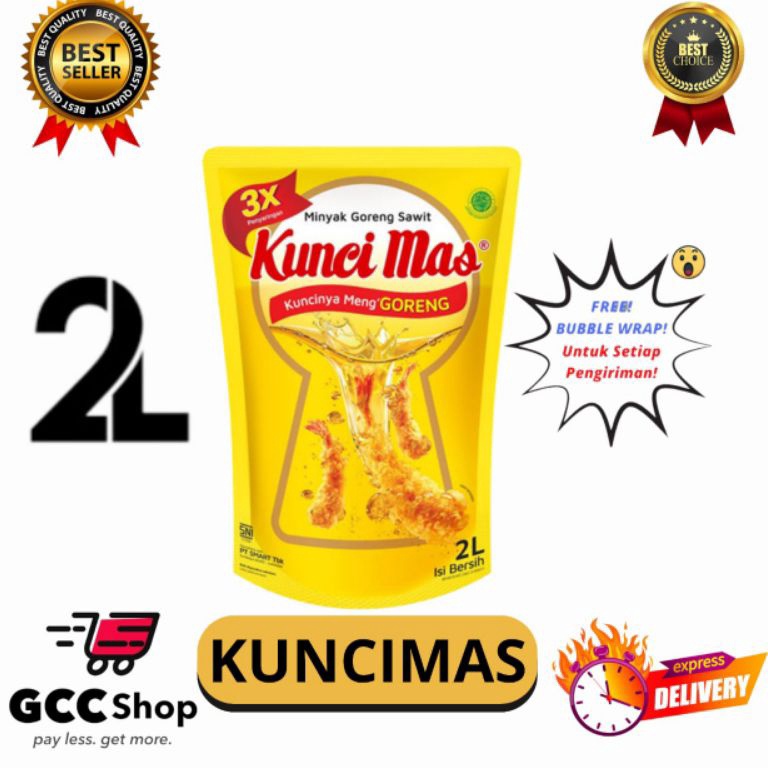 

[§C24(] Minyak goreng kunci mas 2 Liter Cuci_Gudang