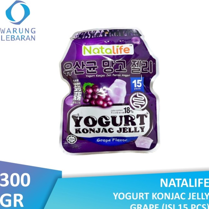

[✧T17@] Natalife Yogurt Konjac Jelly Grape (Isi 15 Pcs) 300gr Diskon