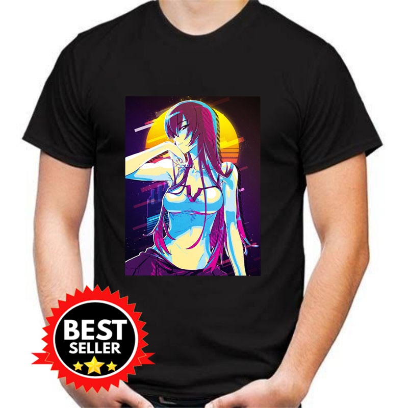 T-Shirt Highschool Of The Dead Saeko Busujima Vaporwave Kaos