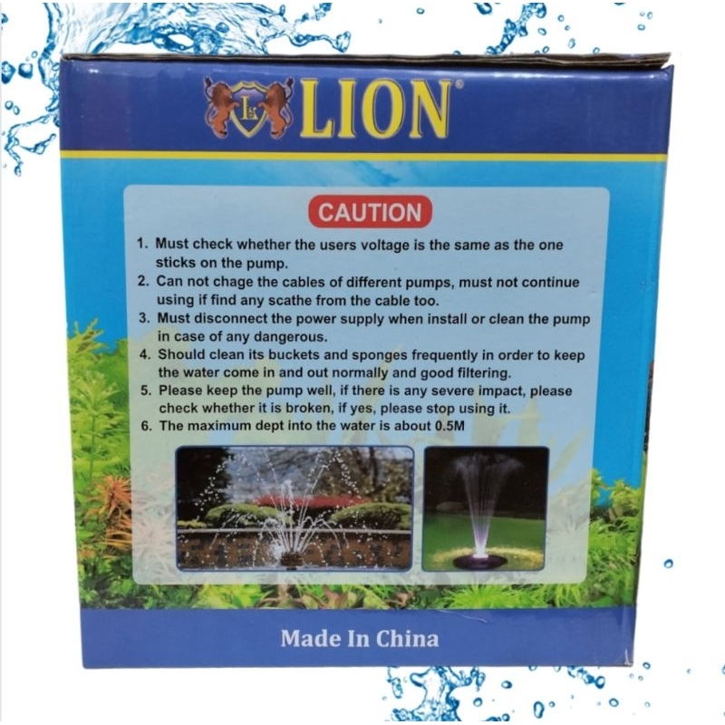 LION L 2 Pompa Kolam Hidroponik Submersible Pump