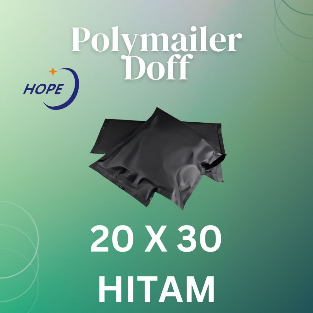 

Kantong Plastik Packing / Polymailer / Plastik Olshop Hitam D bahan HDPE 20 X 30 DOFF