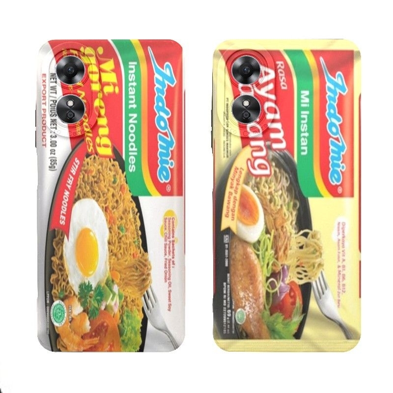 Case Hp Oppo A58 A17 A78 Pro Camera Gambar Kemasan Indomie Softcase Silikon TPU
