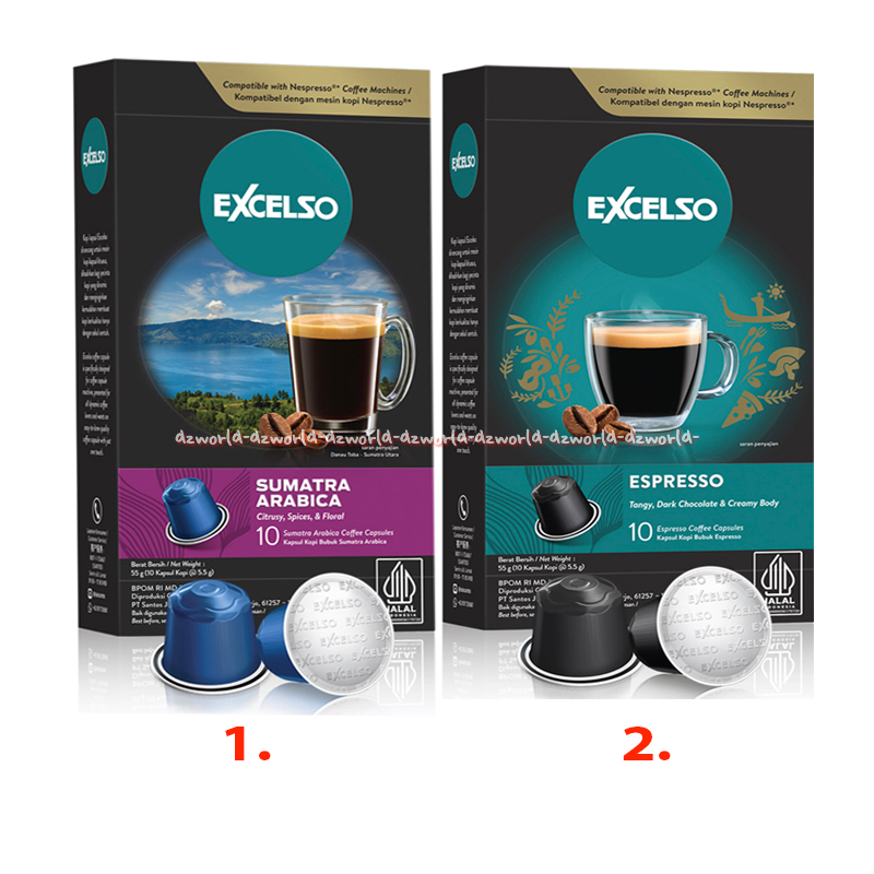 

Excelso 10 Kapsul Sumatera Arabica Kopi Kapsul Ekselso Espresso Cair Pakai Mesin Capsul