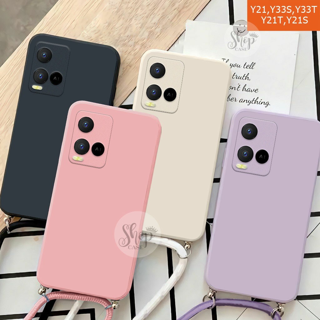 Softcase + Tali Vivo Y21 Vivo Y21A Vivo Y21S Vivo Y33S Vivo Y33T Case Vivo Y21 Vivo Y21A Vivo Y21S V