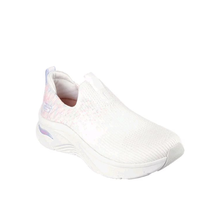 Skechers Arch Fit D'LUX Women's Walking Shoes - White/Multi