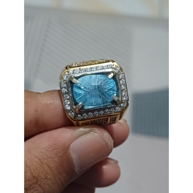 NATURAL BLUE TOPAZ + MEMO