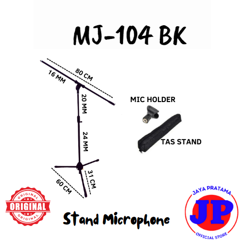 Stand Microphone MJ104 BK Stand Besi