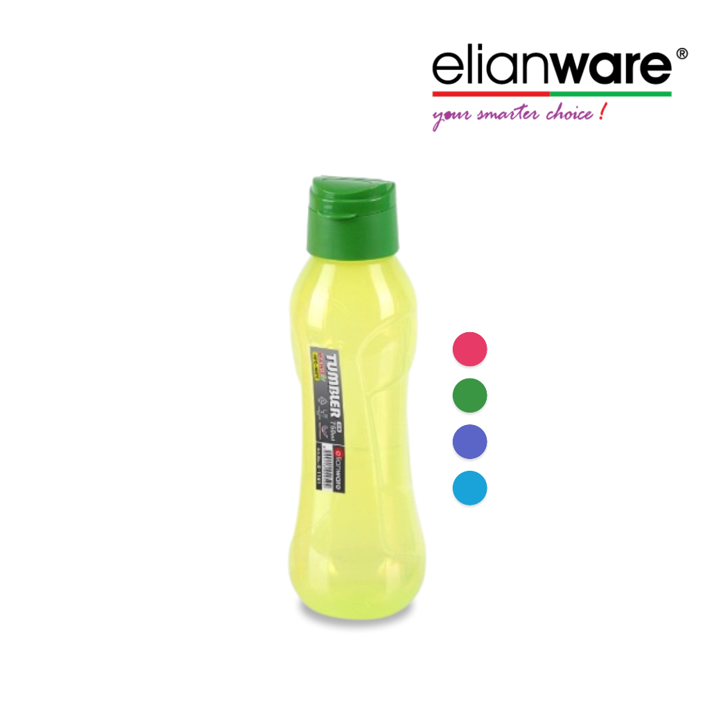 ELIANWARE Botol Minum Sport BPA-Free Plastic Water Bottle Tumbler Sporty 1000ml/1L, E-1162