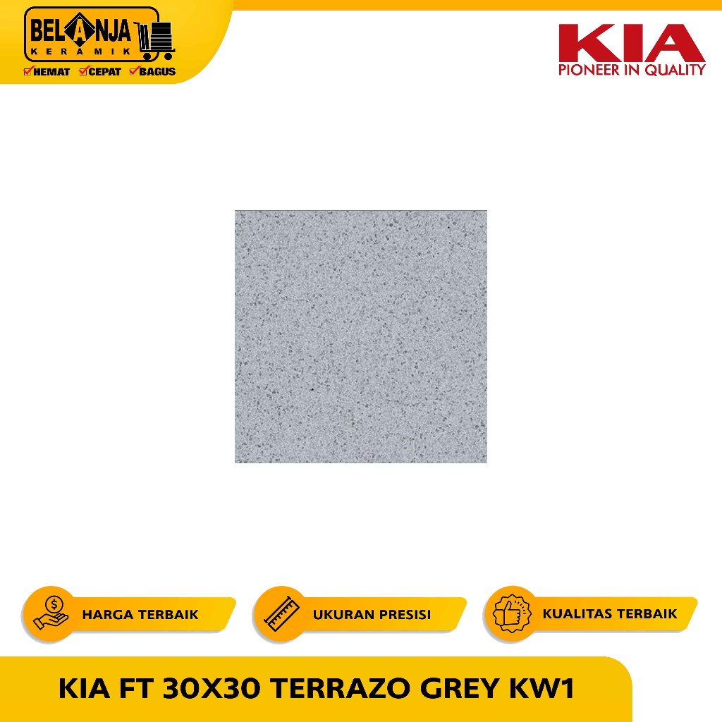 KIA Keramik Lantai 30x30 Terrazo Grey Kw1