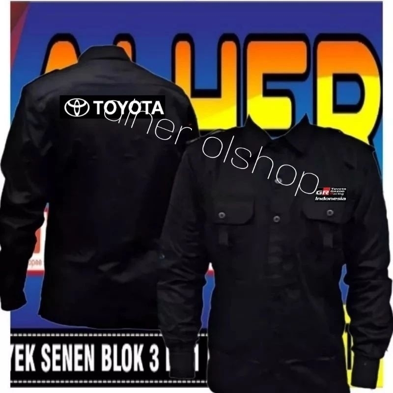 kemeja Toyota gazoo racing baju Toyota gazoo racing seragam Toyota gazoo racing Pdh Toyota gazoo rac