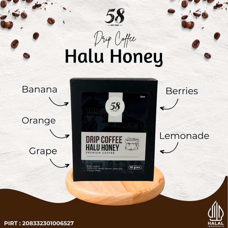 

Drip Coffee Halu Honey ( 1 box isi 5)