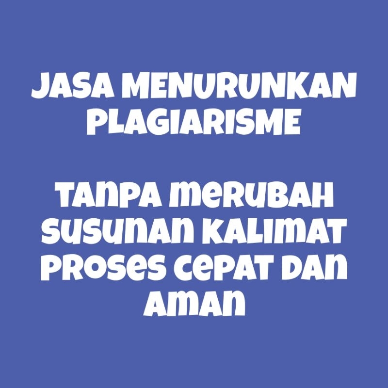 

JASA MENURUNKAN PLAGIARISME TURN IT IN