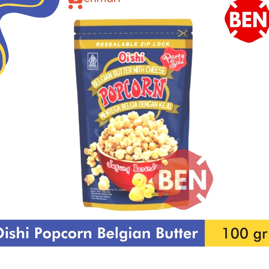

[KODE CWE0L] Oishi Popcorn BELGIAN BUTTER WITH CHEESE 100gr MENTEGA BELGIA KEJU Dus