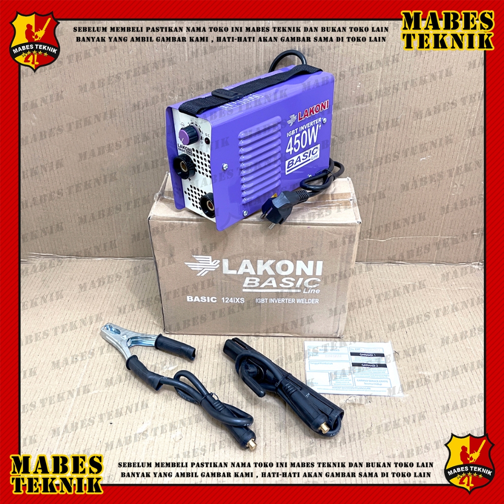 LAKONI BASIC 124IXS MESIN TRAVO LAS LISTRIK WATT KECIL 450W 120A IGBT