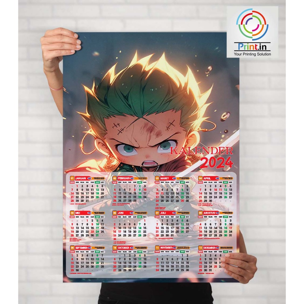 

Kalender 2025 Full 12 Bulan One Piece Zoro Cute Baby