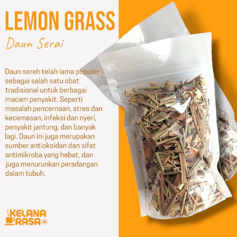 

Serai Kering | Seduh Serai | Sereh | Lemongrass Tea | Lemongrass | Teh Herbal Serei Kering | Serai kering 100 gram