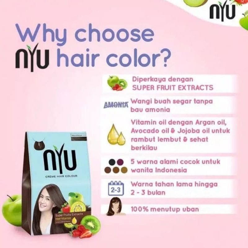 Nyu Hair Colour | Pewarna Rambut Nyu | Cat Rambut Nyu