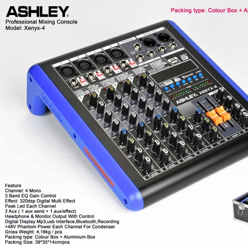 Mixer Ashley 4 Channel Xenyx-4/xenyx4 Plus KOPER ALUMINIUM
