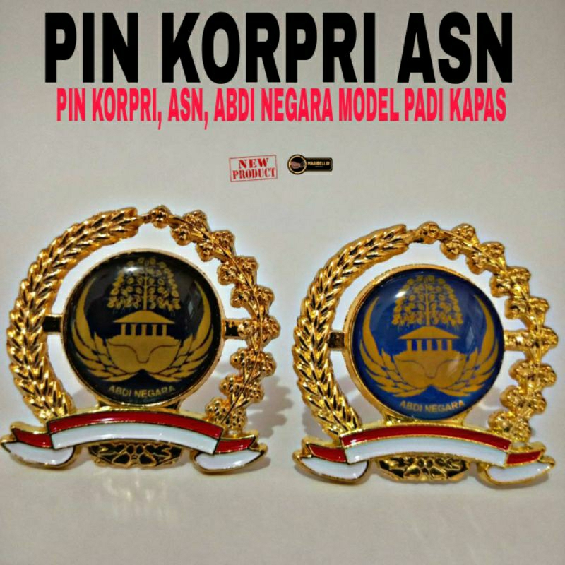 PIN PADI KAPAS LOGO PIN ABDI NEGARA PIN KORPRI PIN ASN