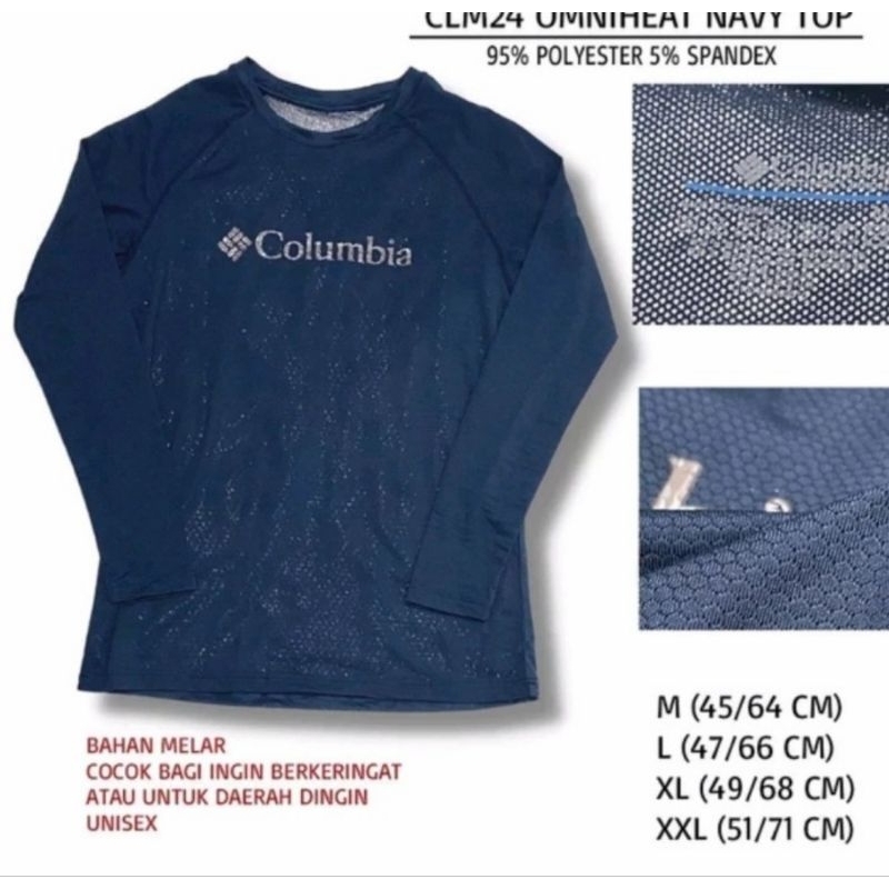 COLUMBIA BASELAYER OMNI HEAT FULL AT THE BACK LONGSLEEVE MEN ORIGINAL