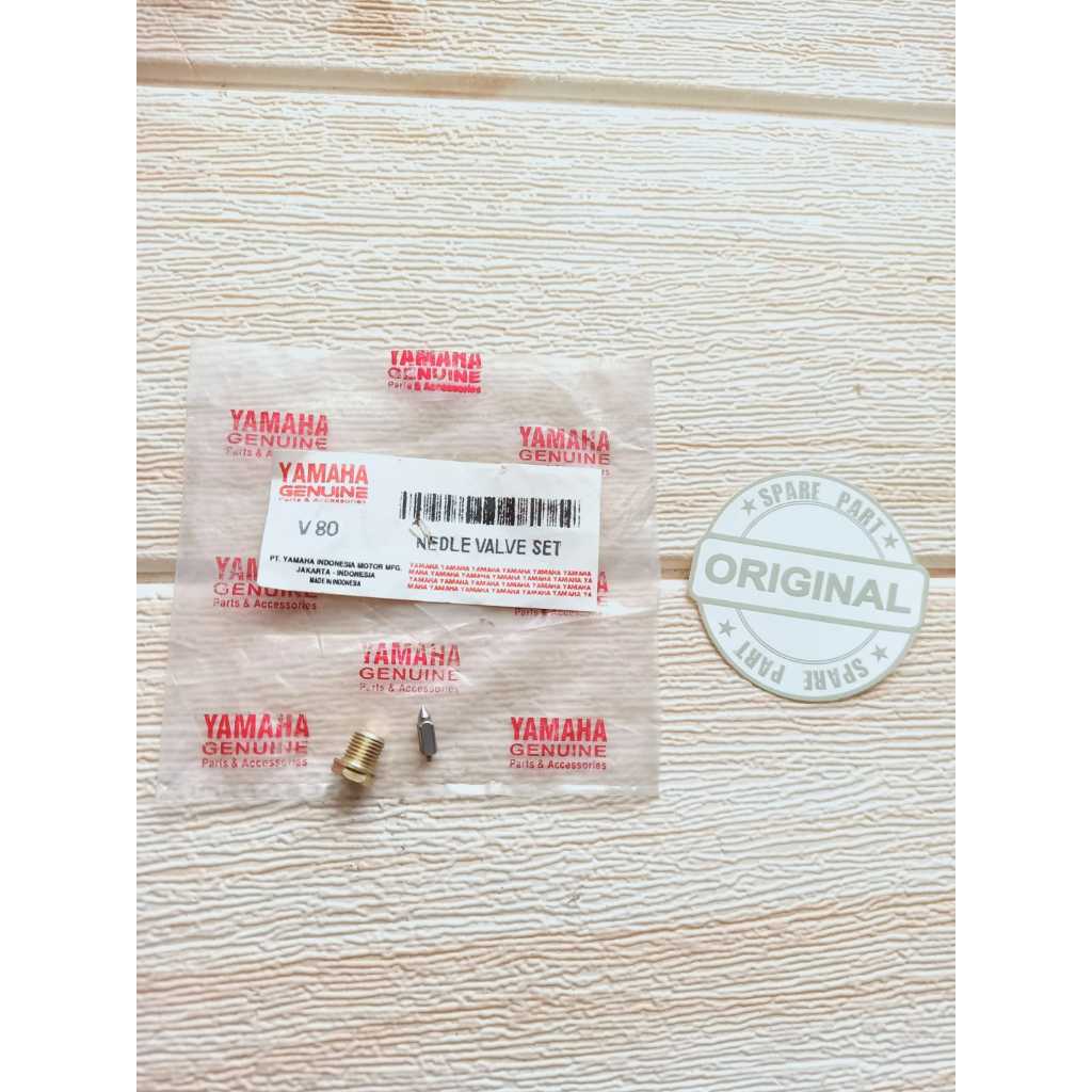 NEDLE VAVLE (SET) KARBURATOR YAMAHA V80 - V75 ASLI ORIGINAL / PARTS AKSESORIS JARUM PELAMPUNG CARBU
