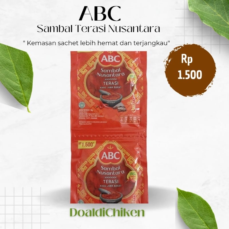 

Abc Sambal Asli Sachet / Abc Sambal Terasi Nusantara Sachet