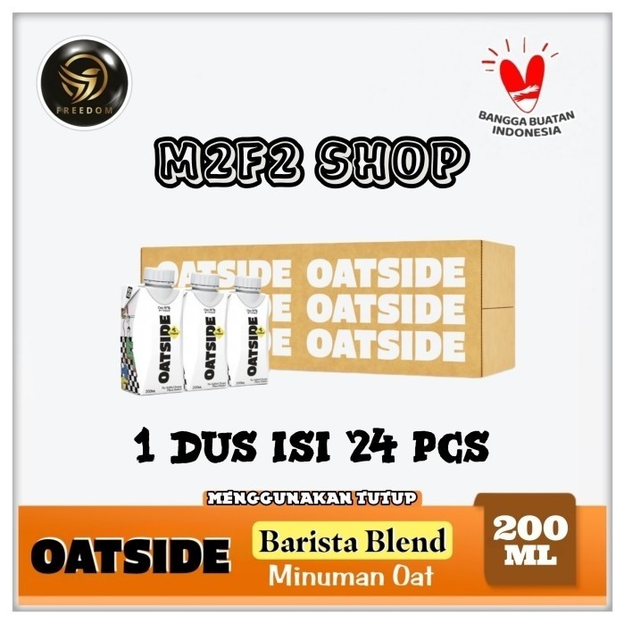 

OATSIDE Mini Barista Blend Oat Milk | Susu Gandum Original Kotak UHT | Caps - 200 ml (Kemasan Karton)