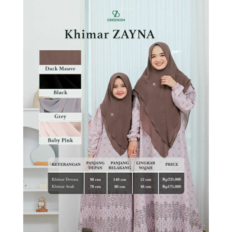 KHIMAR ZAYNA BY GREENISM [ SARIMBIT ZAYNA ZAYN GREENISM 2023 ]
