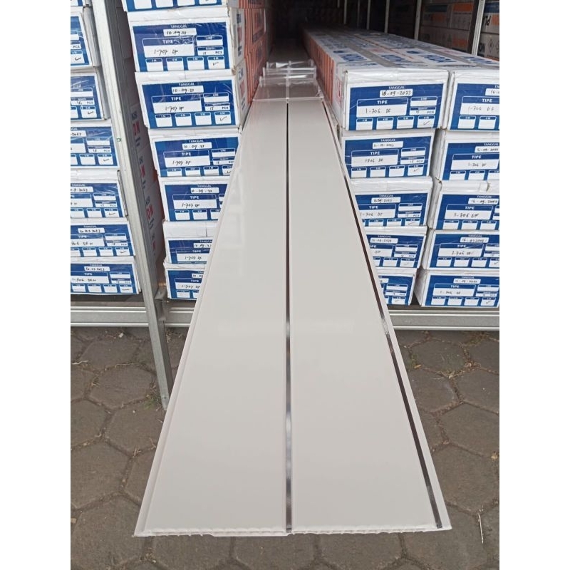 Plafon PVC Hoda putih Nat Silver T500 NS