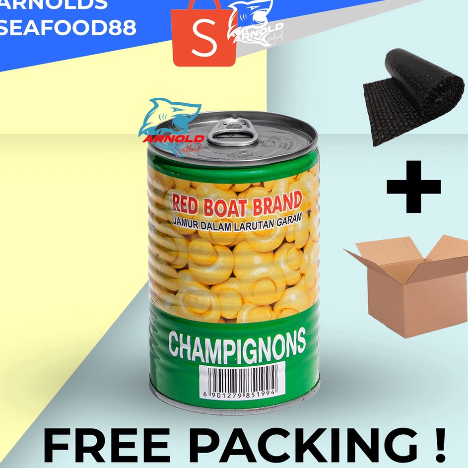 

[KODE PRODUK 7INLS7877] jamur kancing red boat 425gr / Red Boat mushroom (free packing)