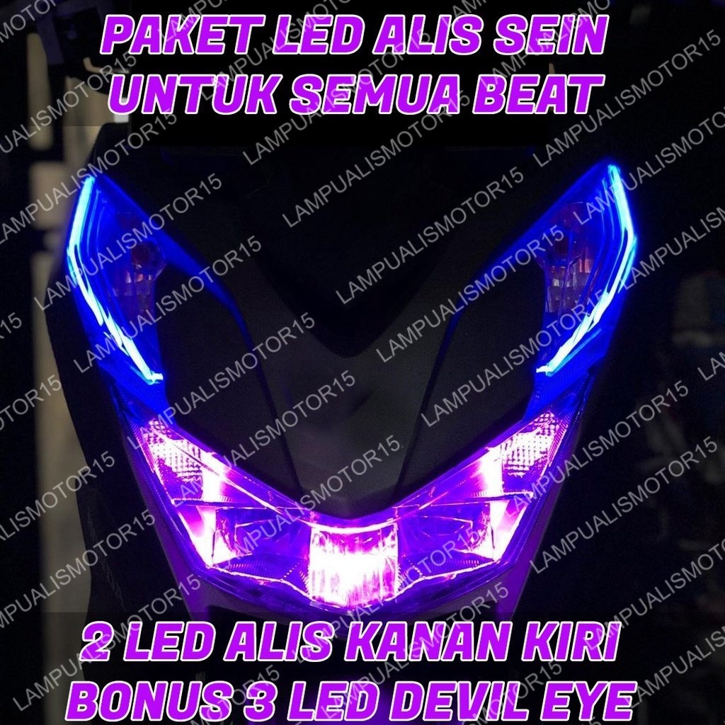 LAMPU LED ALIS MURAH BEAT DELUXE 2020 2023 BONUS DEVIL EYES/LAMPU MURAH MOTOR BEAT