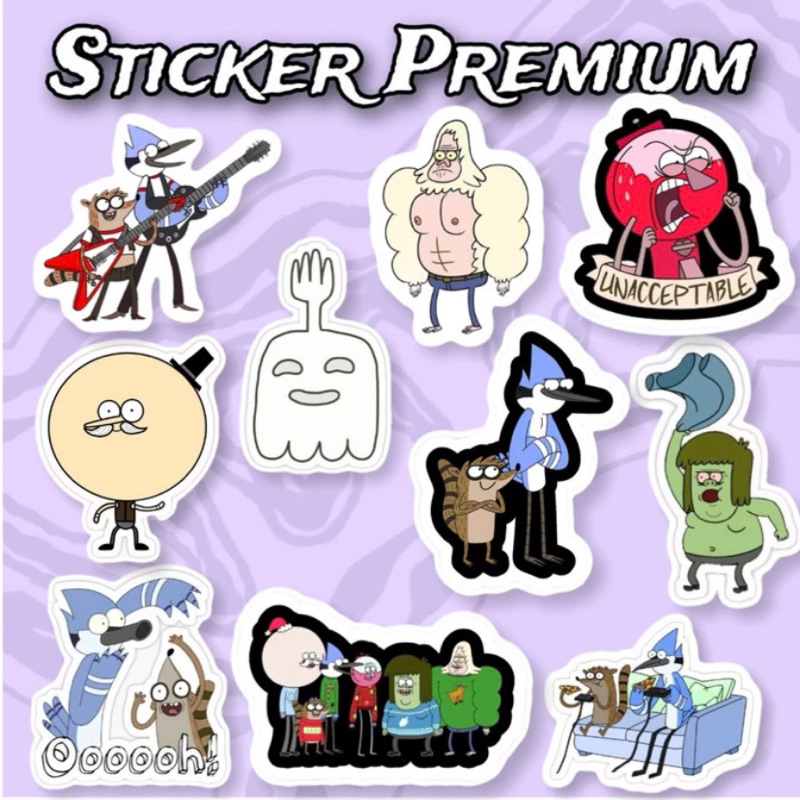 

Sticker Regular Show Mortdecai and Rigby pack 10 pcs premium waterproof