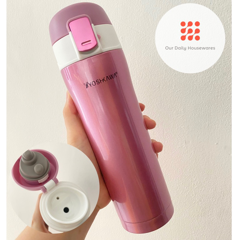Termos/Tumbler Botol minum stainless Yoshikawa 450ml KD-8095