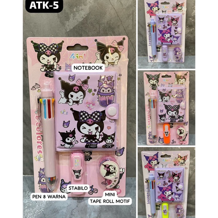 ➟Seller STATIONARY LOTSO SANRIO KUROMI - ATK SET LOTSO ATK SET SANRIO ATK SET KUROMI - PERLENGKAPAN 