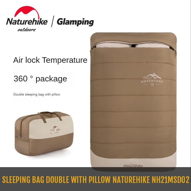 SLEEPING BAG DOUBLE WITH PILLOW NATUREHIKE NH21MSD02