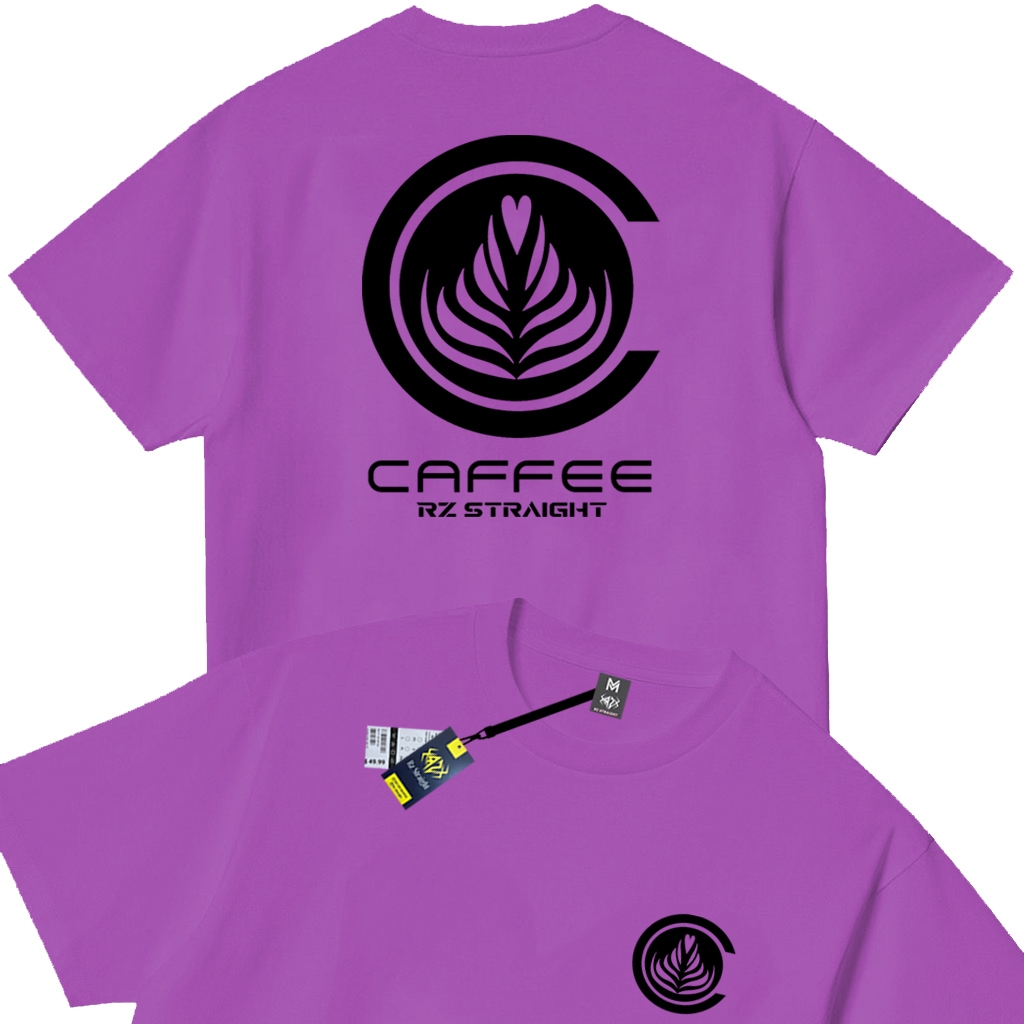 Rz Straight Kaos Distro Coffee Rz Debe Hitam Lengan Pendek Print Quality Baju Pria & Wanita Unisex
